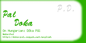 pal doka business card