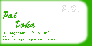 pal doka business card